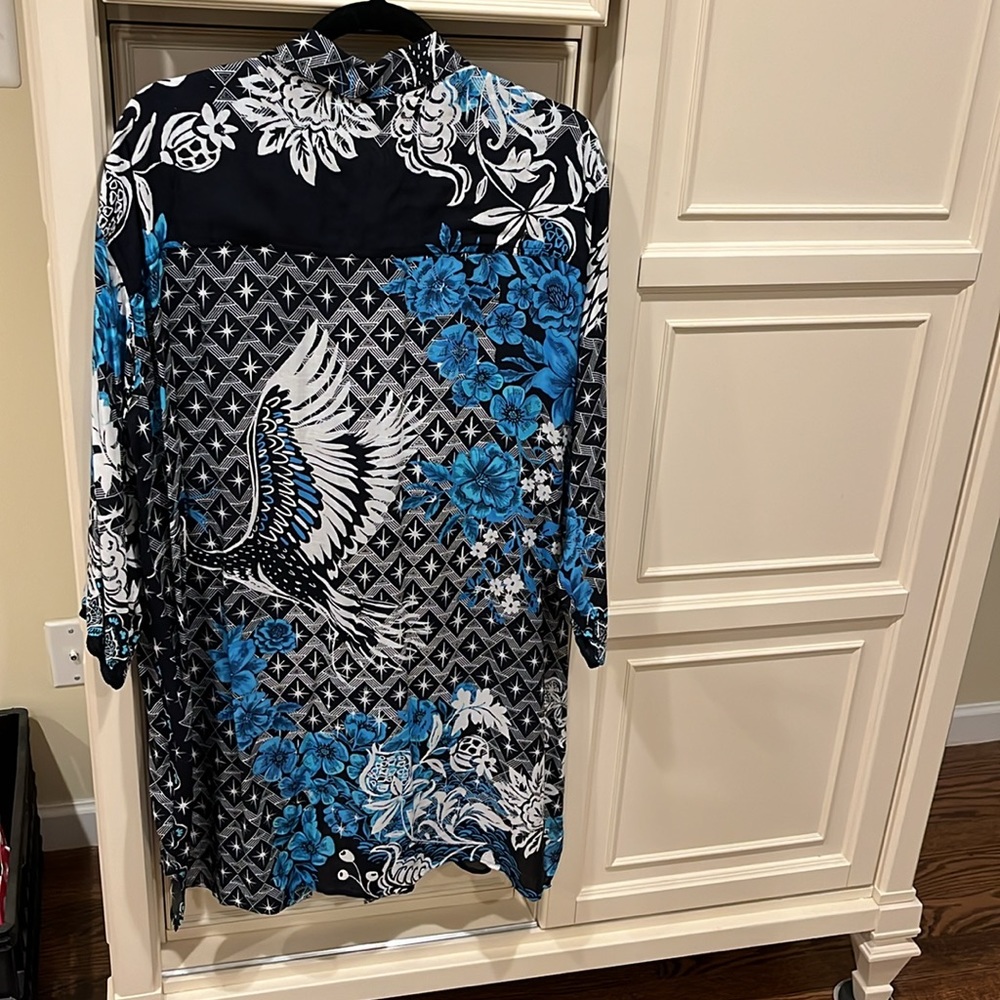 Johnny Was Button Down Tunic Size Large - image 4